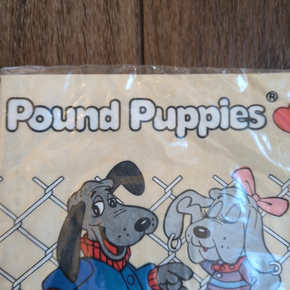 NIP Vintage 80s Pound Puppies Paper Birthday Napkins (16) - Retro Childhood - Picture 3 of 7